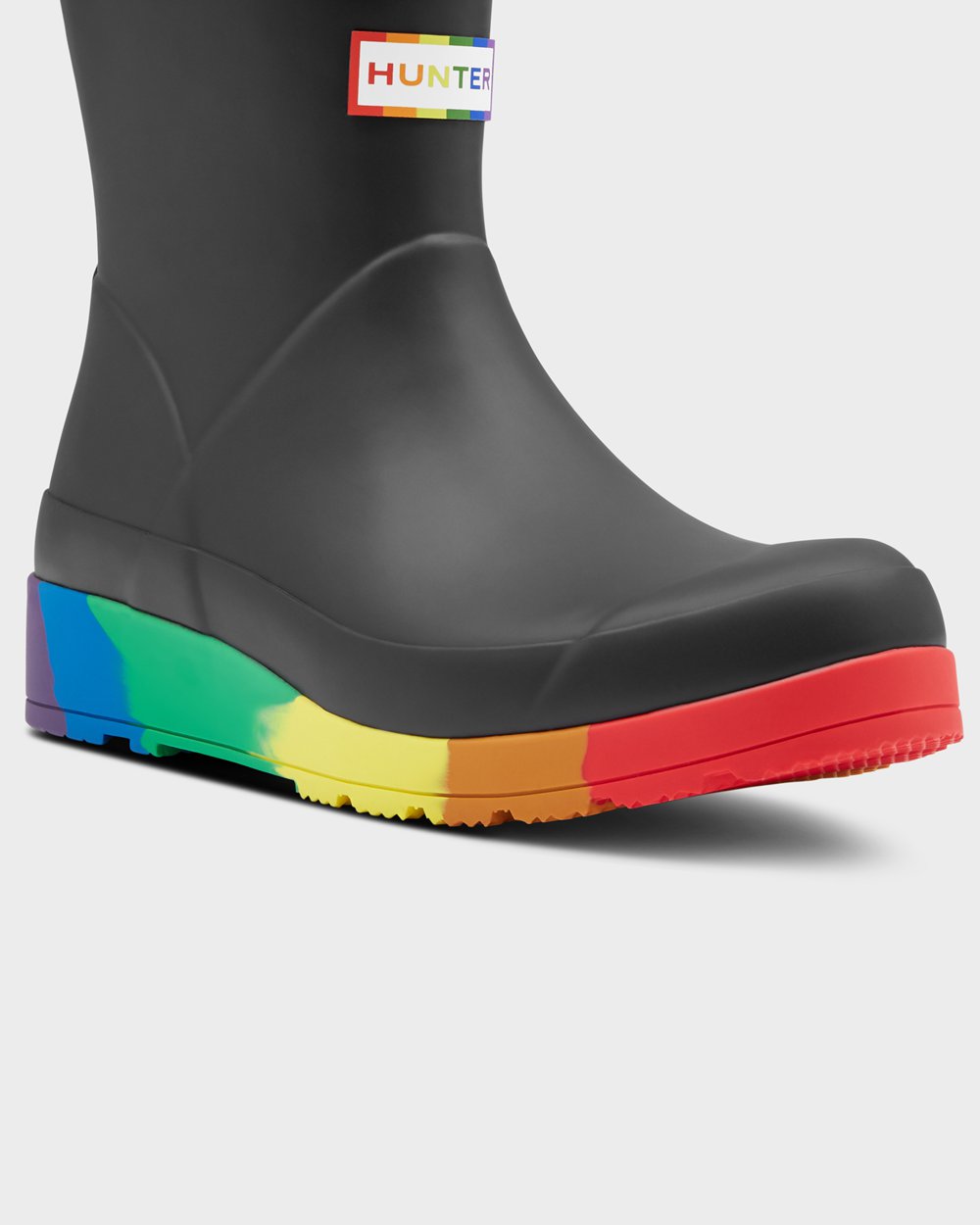 Women Hunter Original Pride Flatform Rain | Play Boots Black | NZ-98760-LCGX